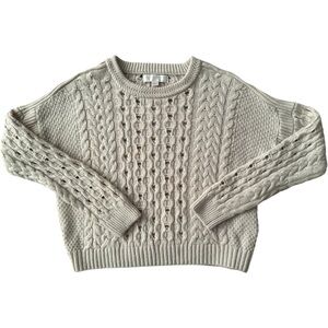 Spiritual Gangster Cable Gemma Sweater Women’s Size Small Wool Alpaca Tan
